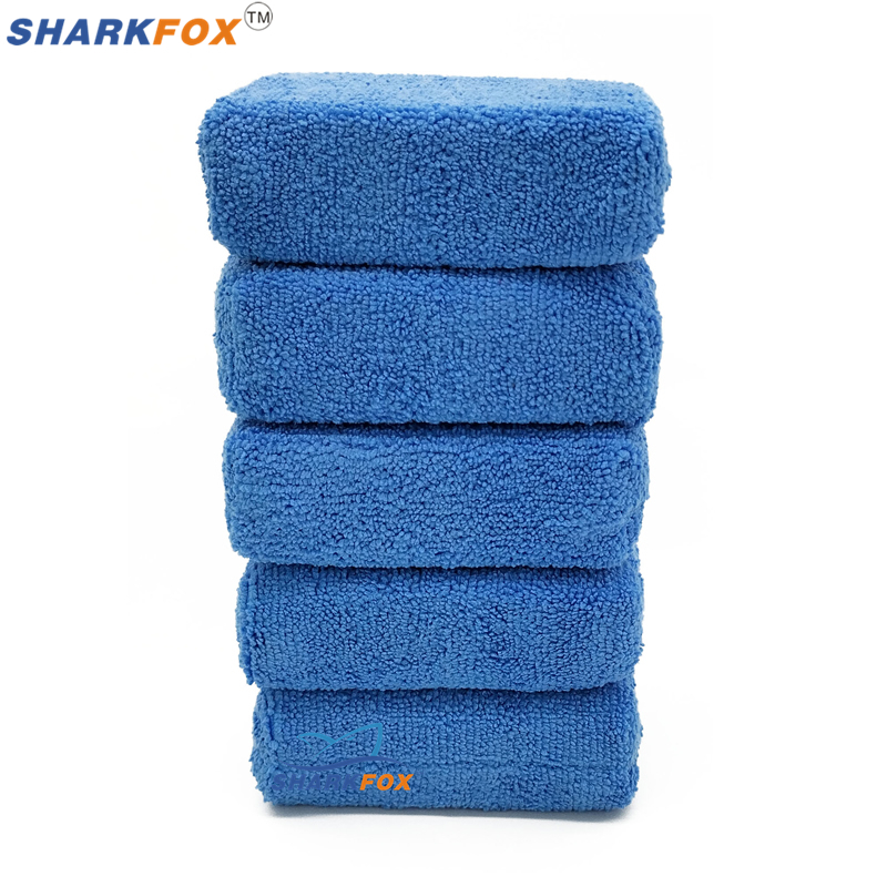 Wax Applicator Pad - Sharkfox 5 stks/partij Rechthoekige Microfiber Applicators