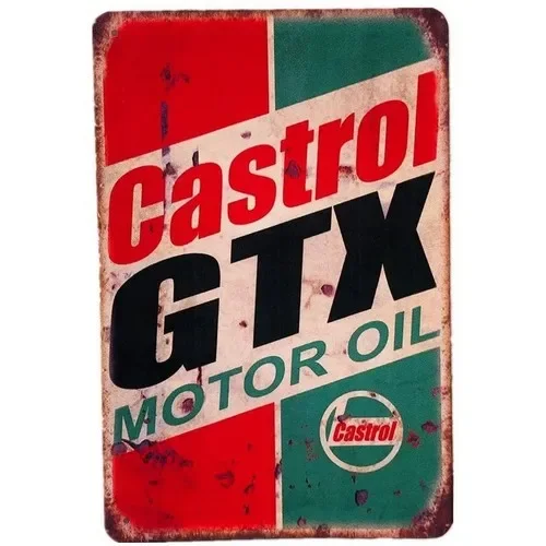 Castrol GTX Motor Oil Tin Sign - Castrol Oil Gtx recensie en prijs